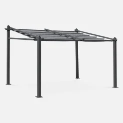 Pérgola 3x4m de aluminio con cubierta corredera