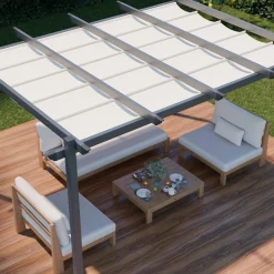 Pérgola 3x4m de aluminio con cubierta corredera
