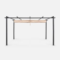 Pérgola 3x4m de aluminio con cubierta corredera