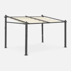 Pérgola 3x4m de aluminio con cubierta corredera