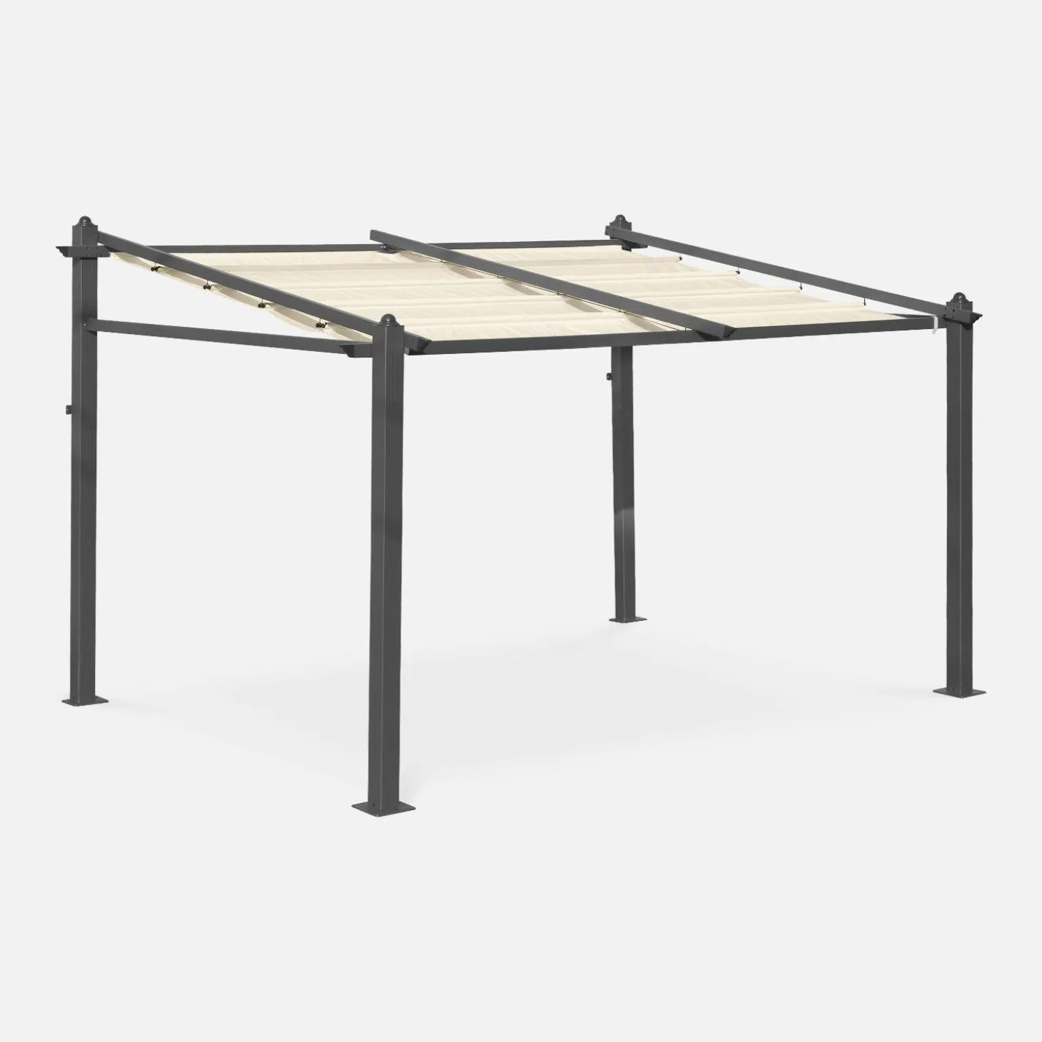 Pérgola 3x4m de aluminio con cubierta corredera