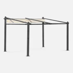 Pérgola 3x4m de aluminio con cubierta corredera