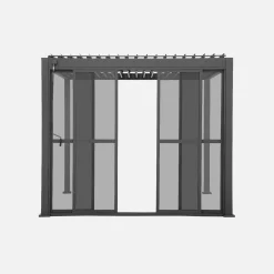 Puerta corredera para pérgola de 3m