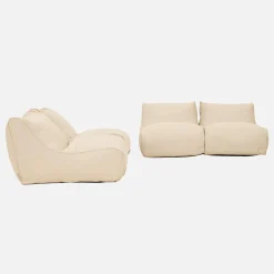 Puff de exterior en olefina, set de 4