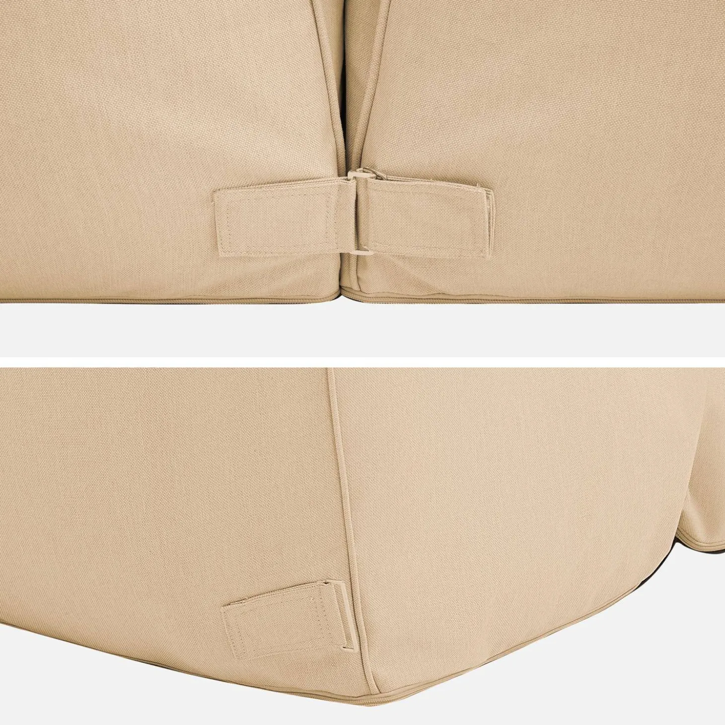 Puff de exterior en olefina, set de 2