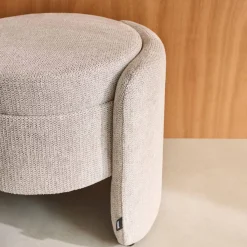 Puff de tela con almacenaje contemporáneo