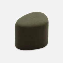 Puff de tela con forma de guijarro