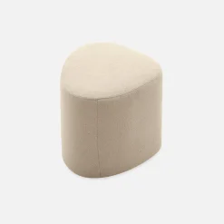 Puff de tela con forma de guijarro
