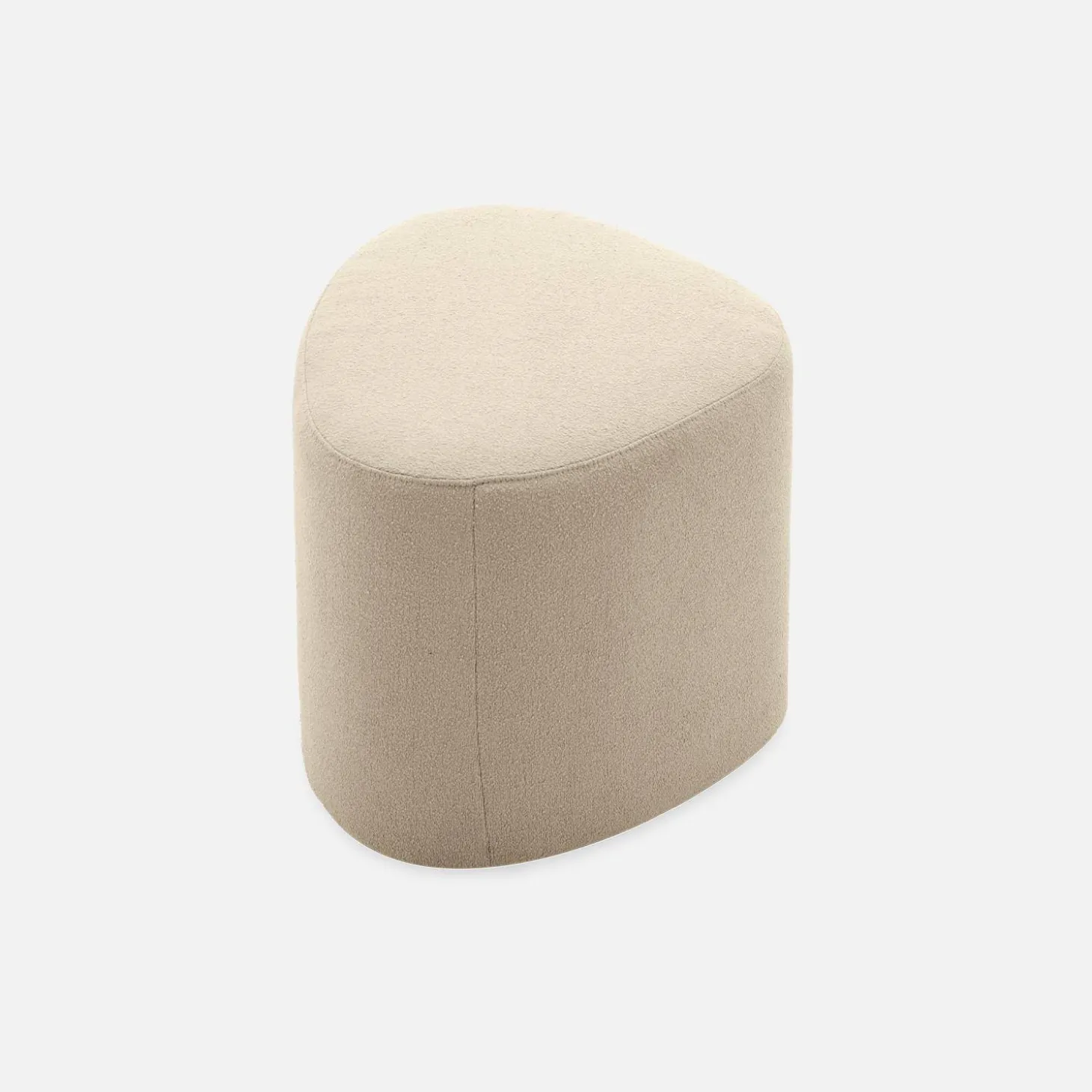 Puff de tela con forma de guijarro