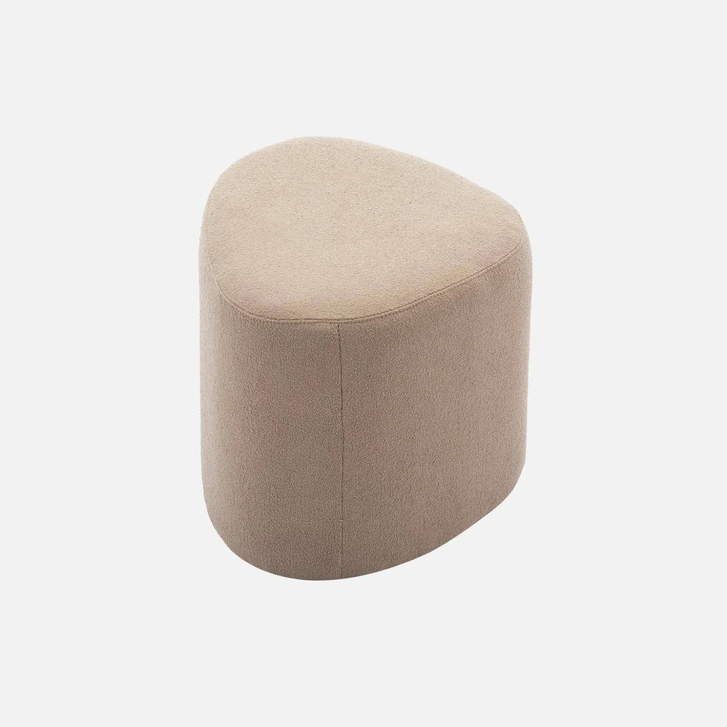 Puff de tela con forma de guijarro