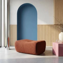 Reposapiés para sillón Sokol de borreguito texturizado