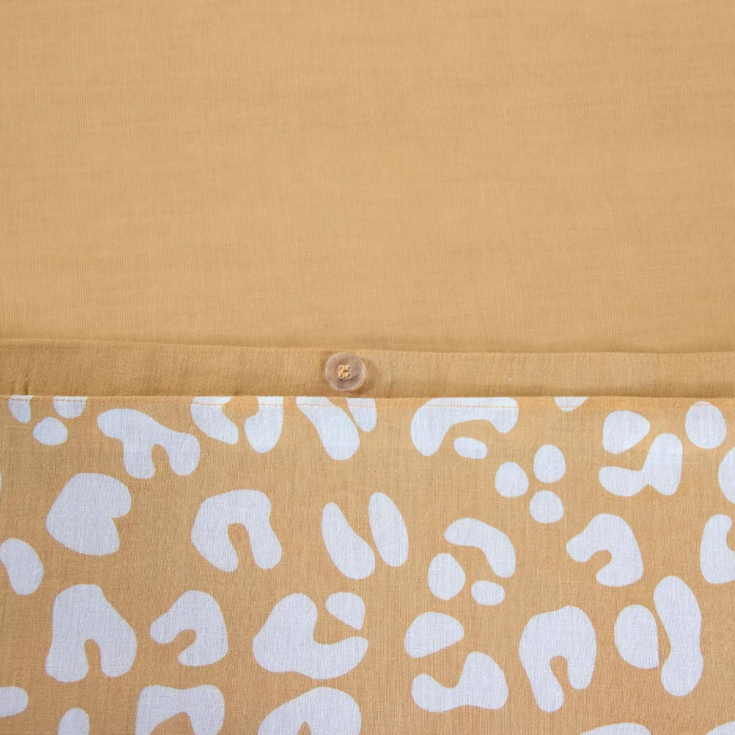 ropa de cama de algodón con estampado de leopardo amarillo, 2 plazas