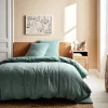 Ropa de cama de gasa y algodón verde