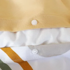 Ropa de cama de microfibra reversible naranja