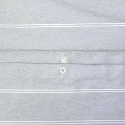 Ropa de cama de microfibra lavada rayas gris, 2 plazas