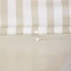 Ropa de cama de microfibra reversible con rayas beige, 2 plazas
