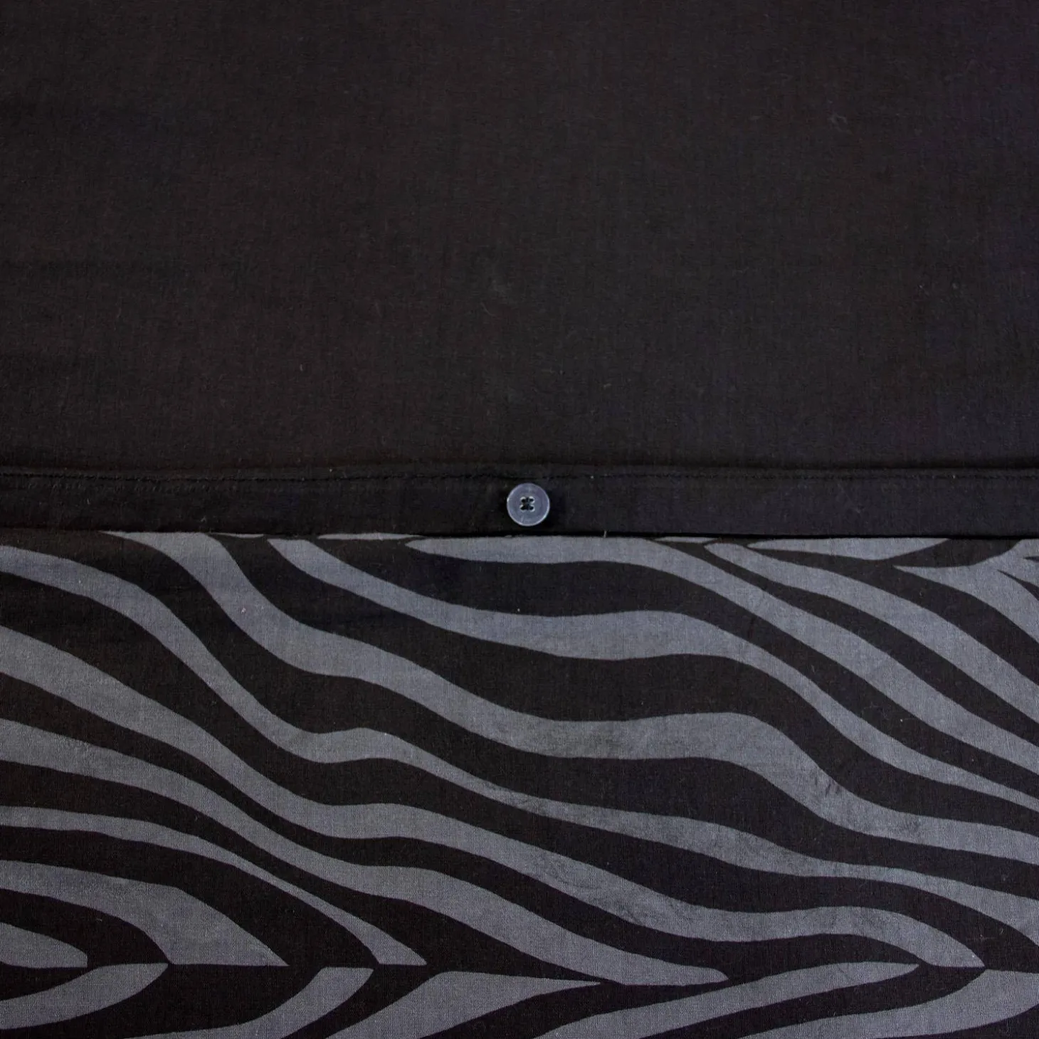Ropa de cama de poliéster reversible estampado cebra, 2 plazas
