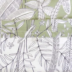 Ropa de cama reversible con estampado vegetal, 2 plazas