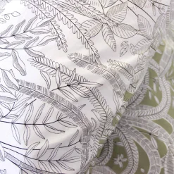 Ropa de cama reversible con estampado vegetal, 2 plazas