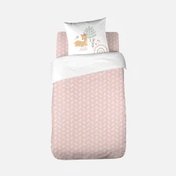 Ropa de cama reversible de microfibra estampado bosque encantado, 1 plaza
