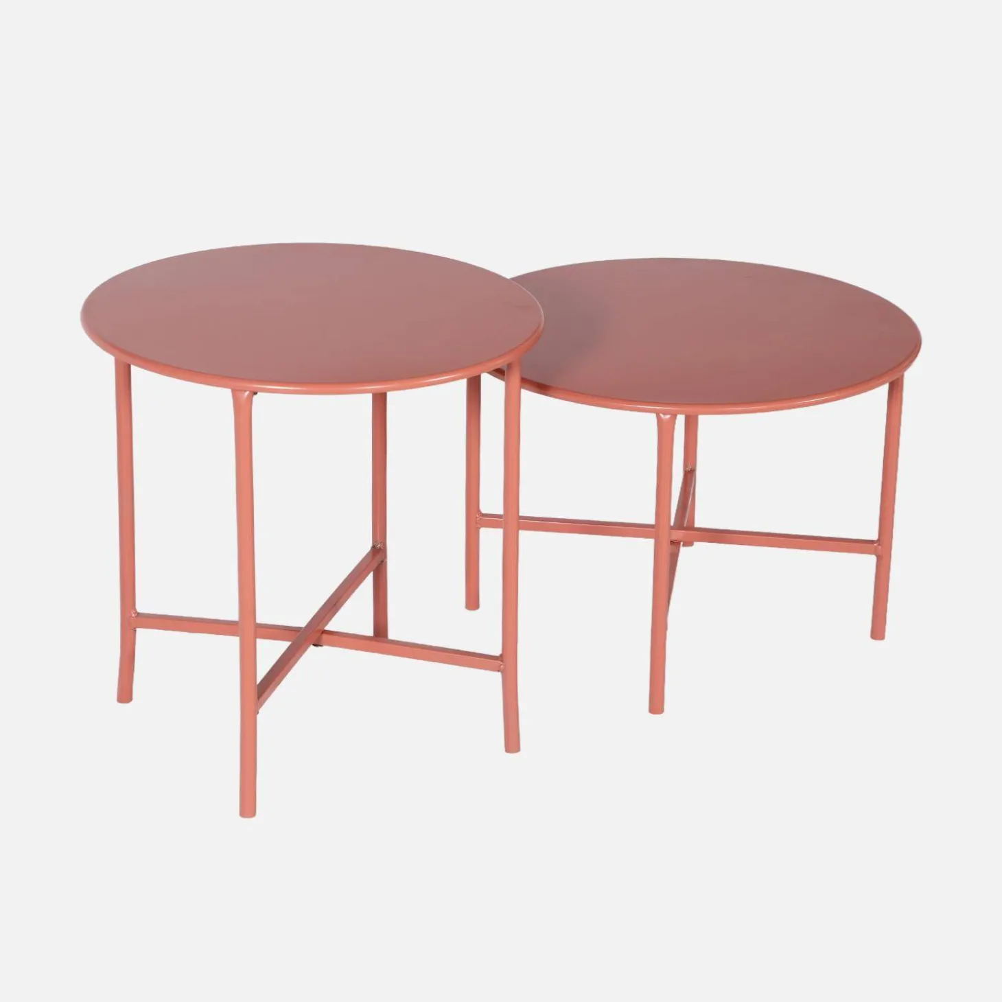 Salón de muebles de jardín de esquina de acero y cuerdas, 4 plazas
