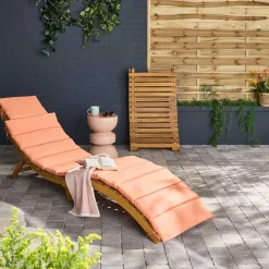 Set de 2 tumbonas de madera de acacia
