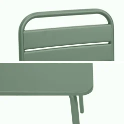 Set infantil de mesa y silla de metal con 2 sillas
