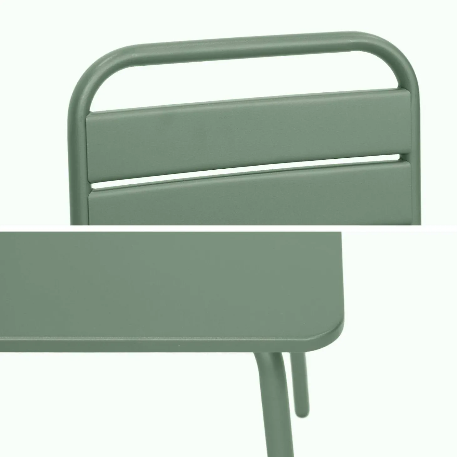 Set infantil de mesa y silla de metal con 2 sillas