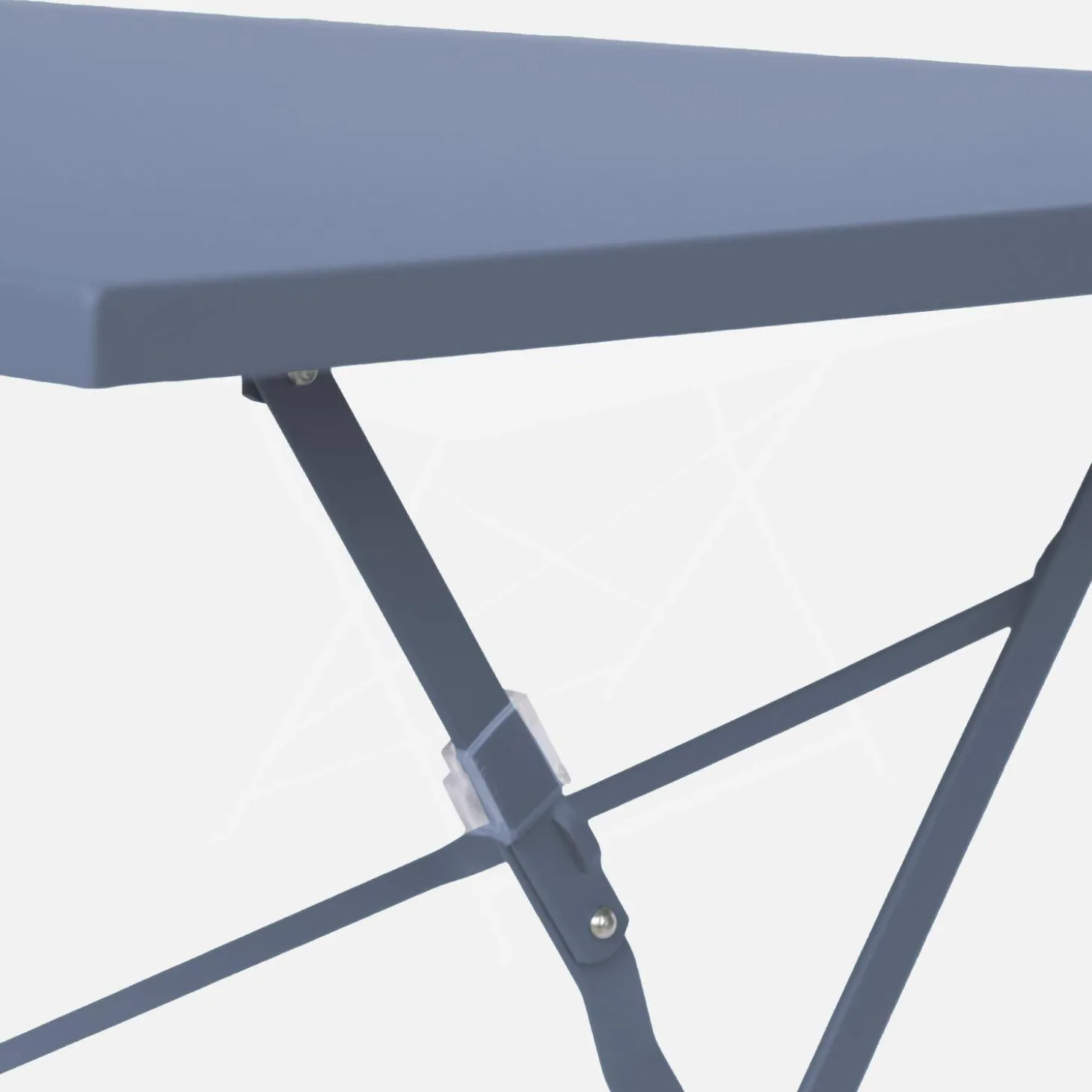 Set mesa de jardín bistró plegable de acero con 4 sillas, 110cm
