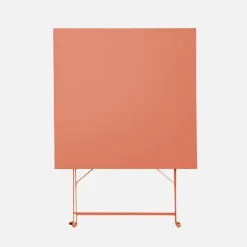 Set mesa de jardín bistró plegable de acero con 2 sillas, 70cm