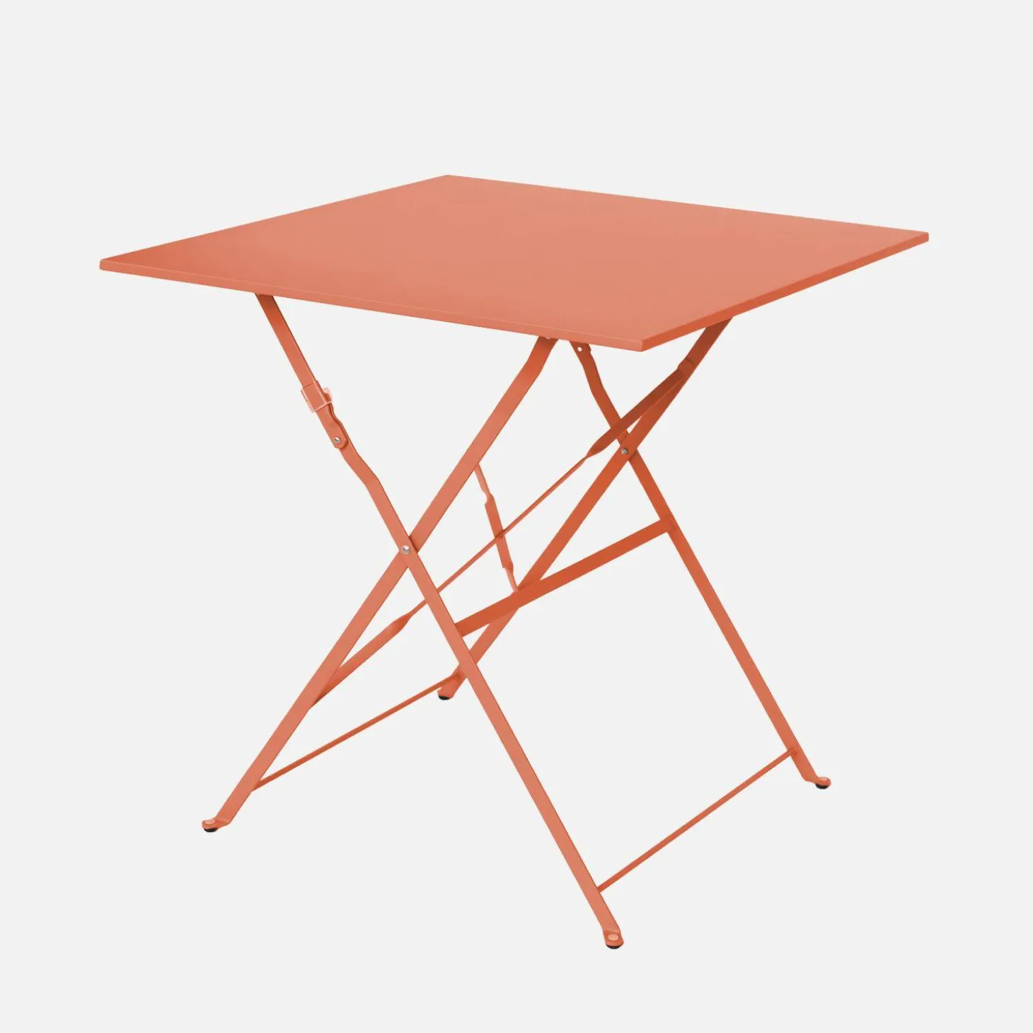 Set mesa de jardín bistró plegable de acero con 2 sillas, 70cm