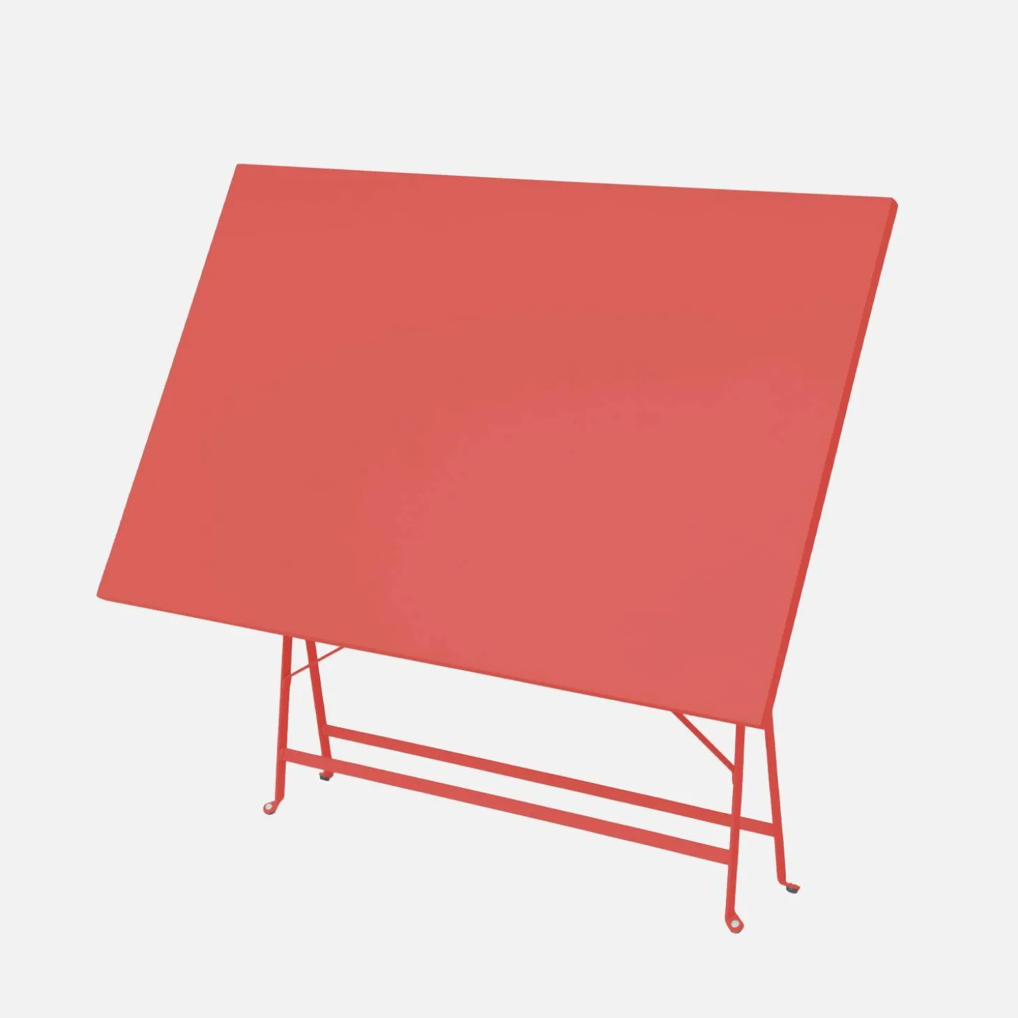 Set mesa de jardín bistró plegable de acero con 4 sillas, 110cm