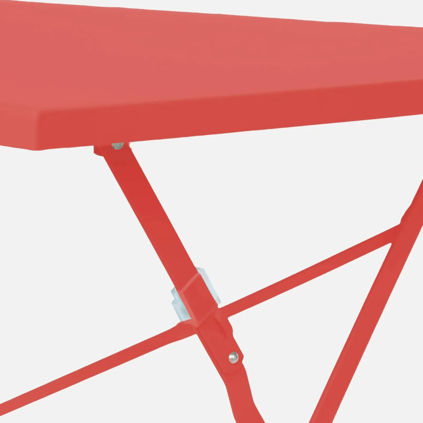 Set mesa de jardín bistró plegable de acero con 4 sillas, 110cm