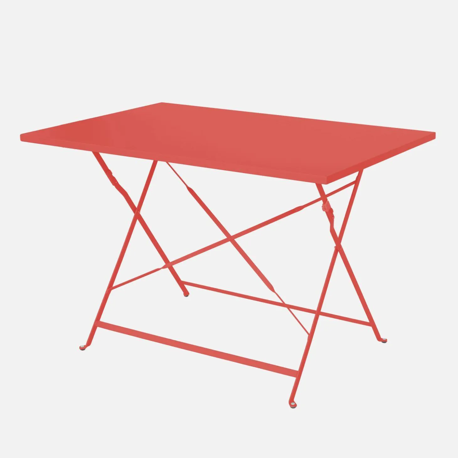 Set mesa de jardín bistró plegable de acero con 4 sillas, 110cm