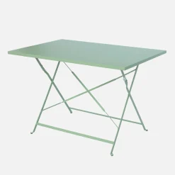 Set mesa de jardín bistró plegable de acero con 4 sillas, 110cm