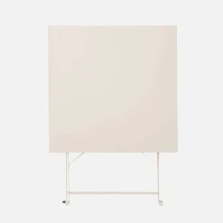 Set mesa de jardín bistró plegable de acero con 2 sillas, 70cm