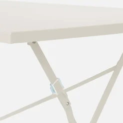Set mesa de jardín bistró plegable de acero con 4 sillas, 110cm