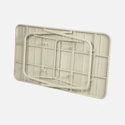 Set mesa de jardín bistró plegable de acero con 6 sillas, 140cm