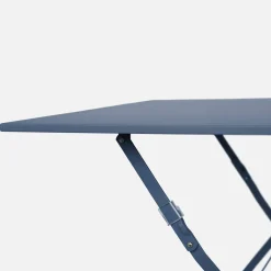 Set mesa de jardín bistró plegable de acero con 2 sillas, 70cm