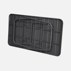 Set mesa de jardín bistró plegable de acero con 6 sillas, 140cm