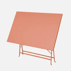 Set mesa de jardín bistró plegable de acero con 4 sillas, 110cm