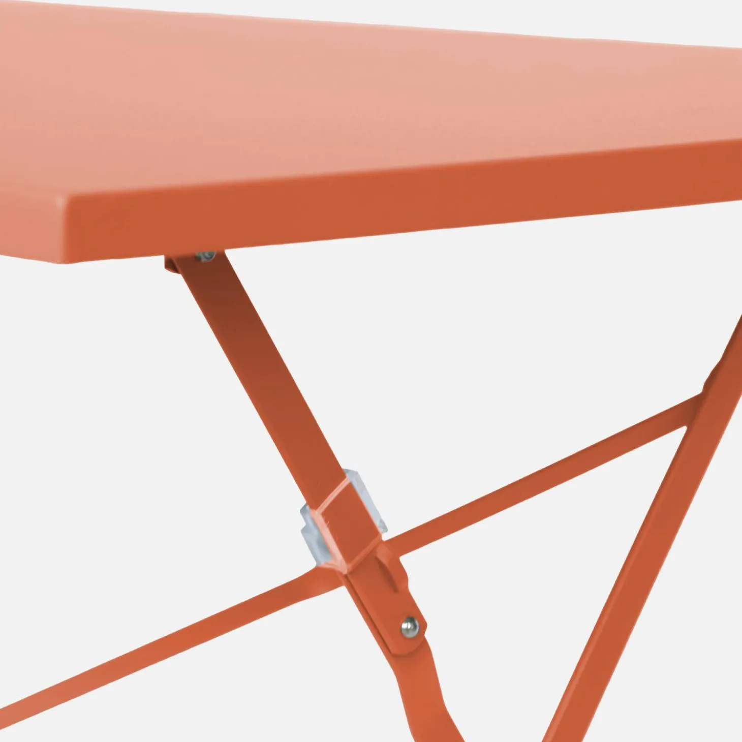 Set mesa de jardín bistró plegable de acero con 4 sillas, 110cm
