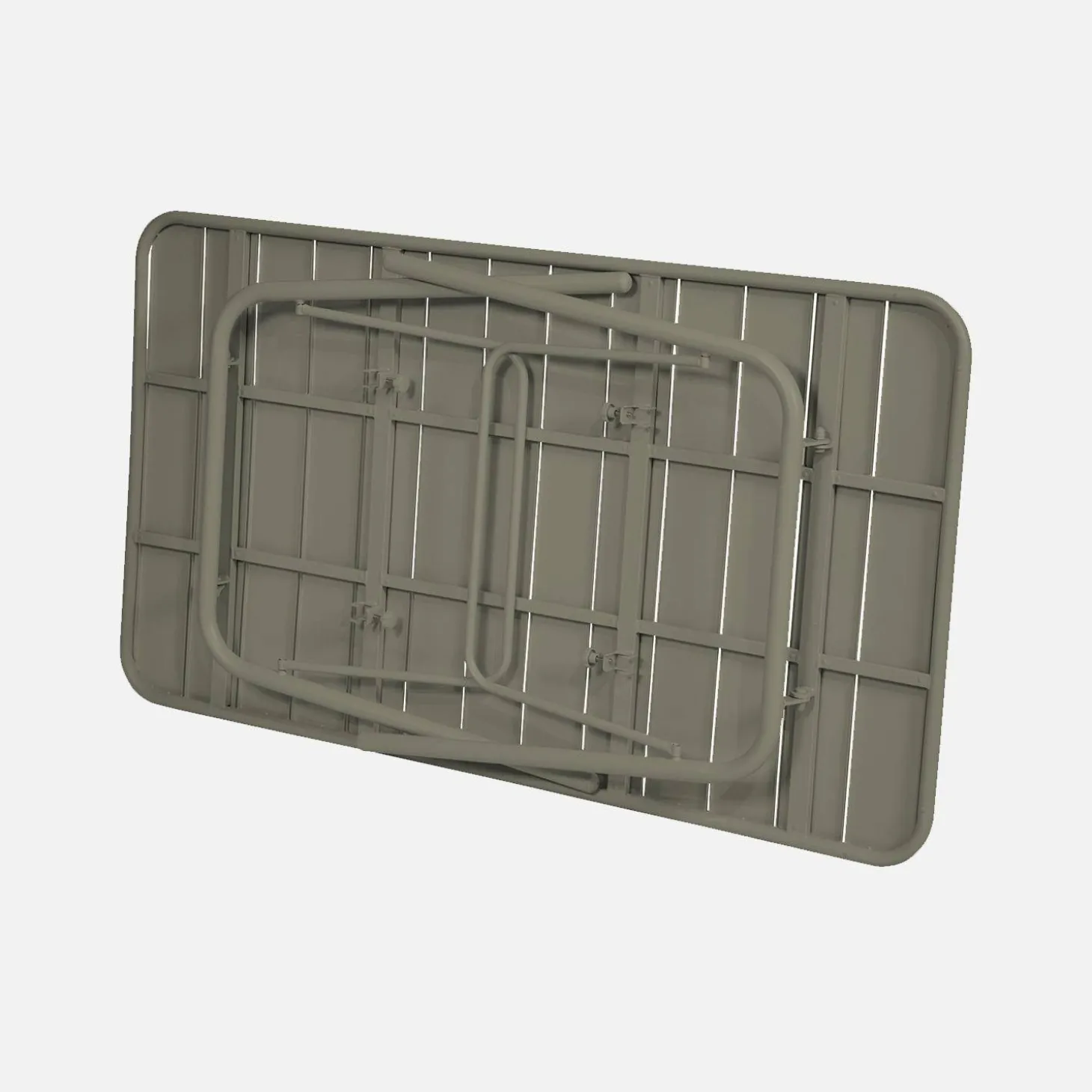 Set mesa de jardín bistró plegable de acero con 6 sillas, 140cm