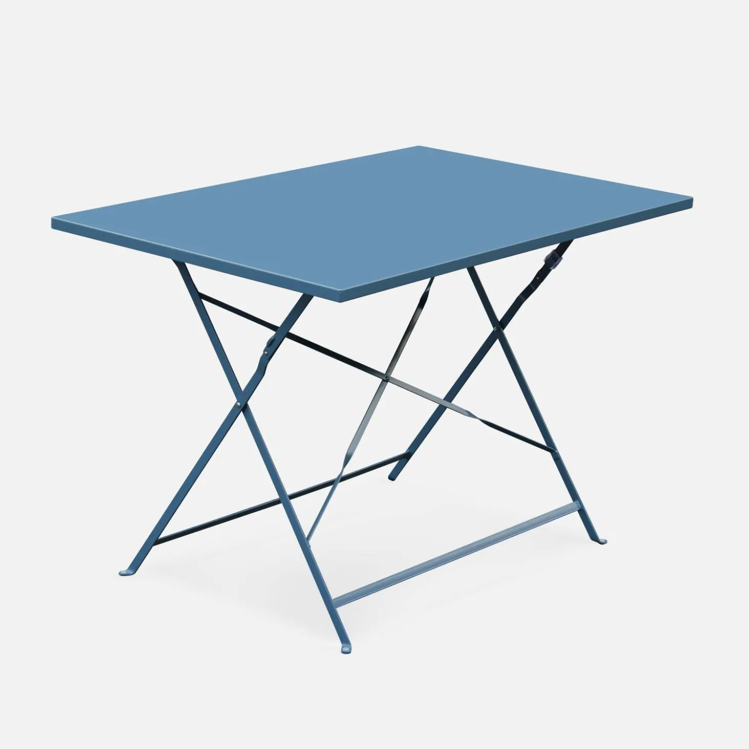 Set mesa de jardín bistró plegable de acero con 4 sillas, 110cm