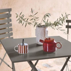 Set mesa de jardín bistró plegable de acero con 2 sillas, 70cm