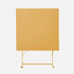 Set mesa de jardín bistró plegable de acero con 2 sillas, 70cm