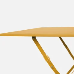 Set mesa de jardín bistró plegable de acero con 2 sillas, 70cm