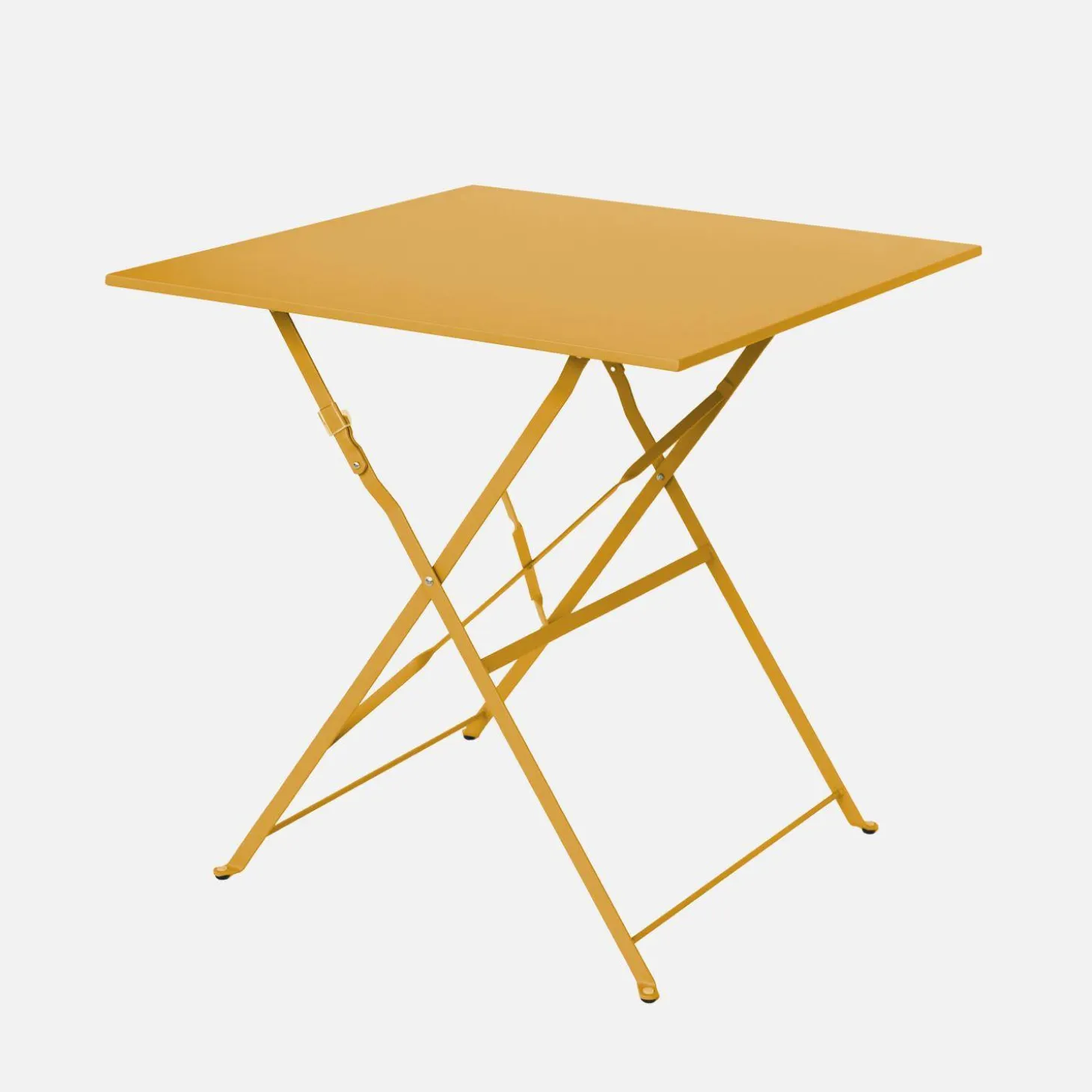 Set mesa de jardín bistró plegable de acero con 2 sillas, 70cm