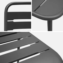 Set mesa de jardín de metal 120cm con 4 sillas