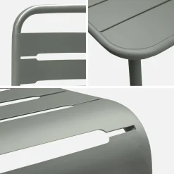 Set mesa de jardín de metal 120cm con 4 sillas